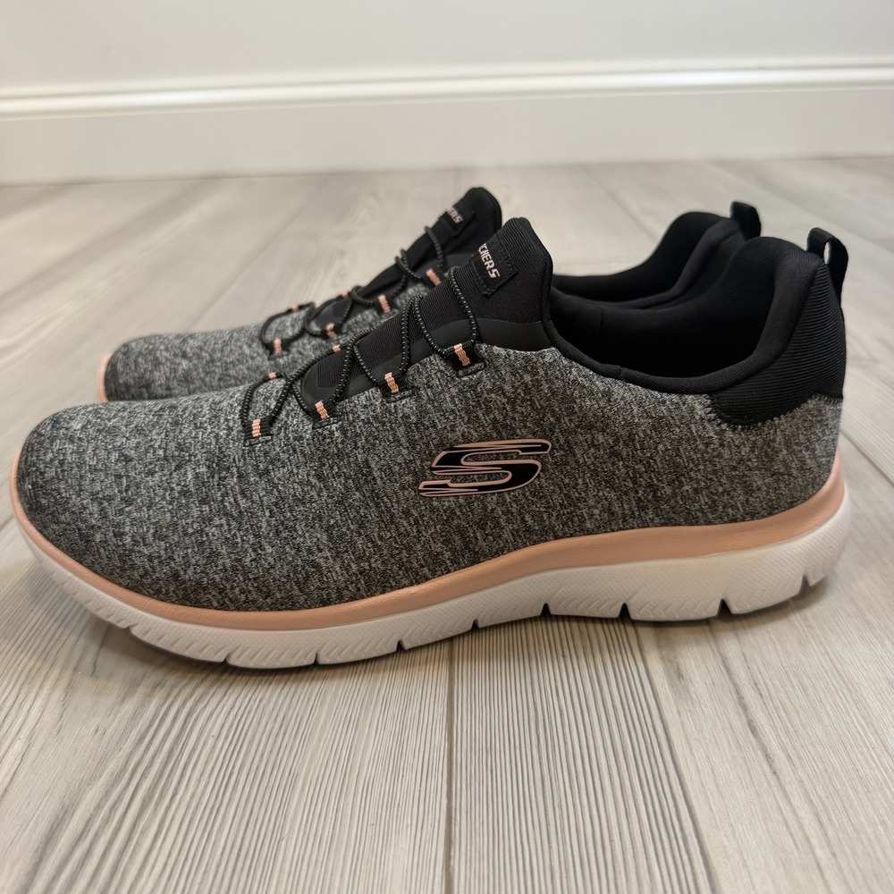 Skechers Summits Quick Getaway Sneaker 12983W Black Pink Womens 11 WIDE 11W
